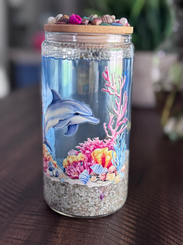 16oz Snow Globe Ocean Harmony Tumbler